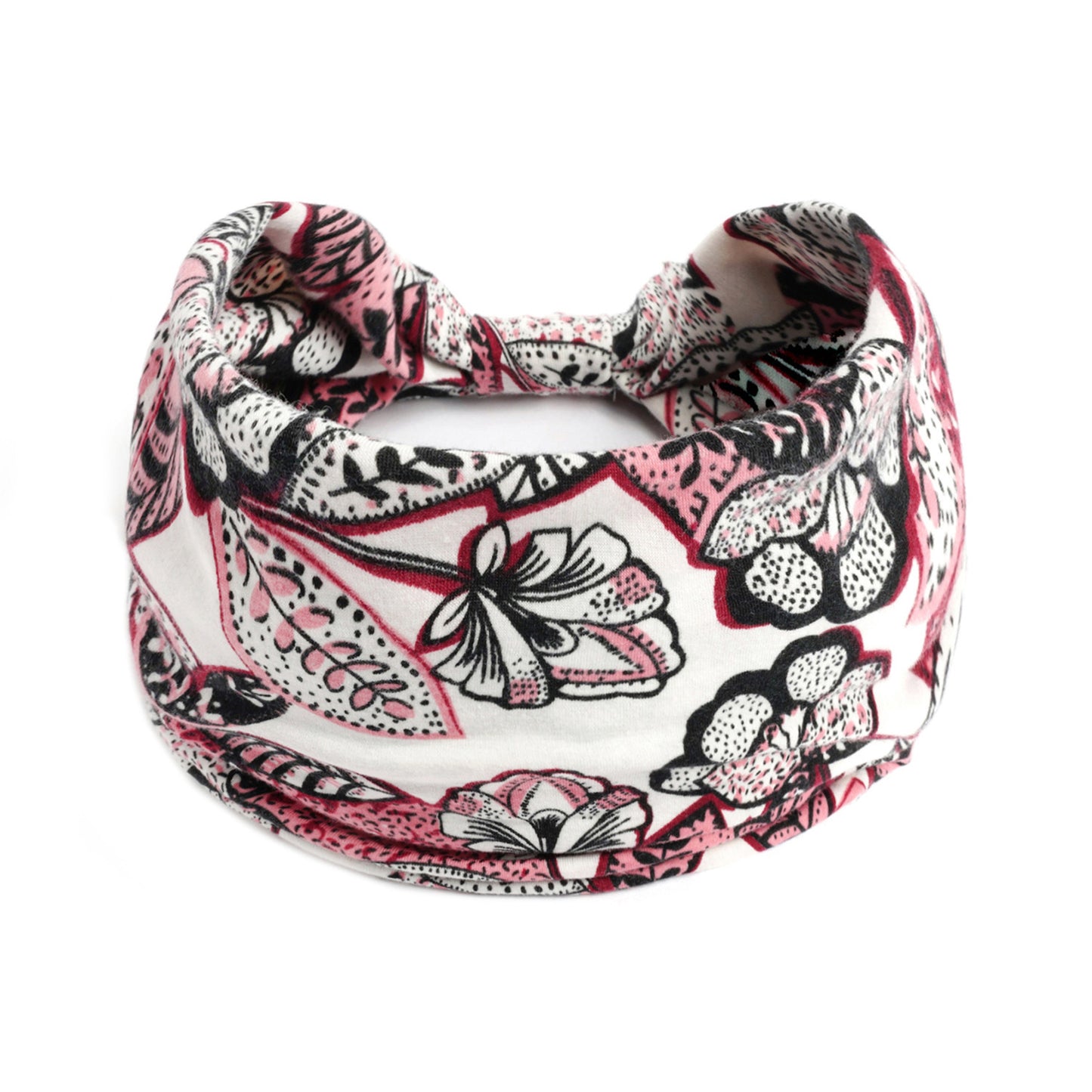 Coloured leaves print 2-way bandanna hair band