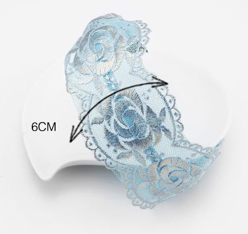 Golden thread & rose flowers lace headband