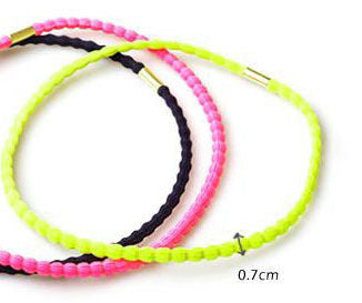 Neon thin elastic headband