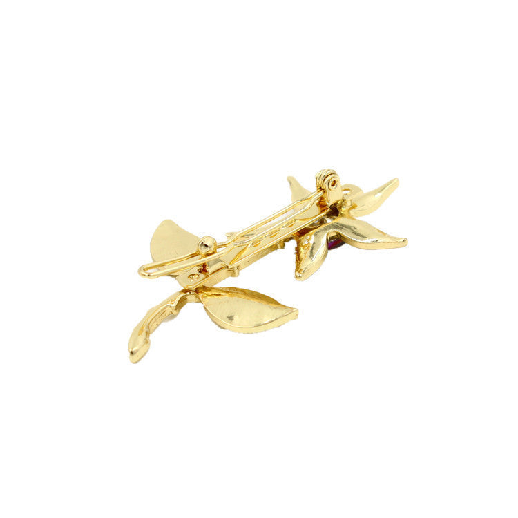 Flower branch hair slide
