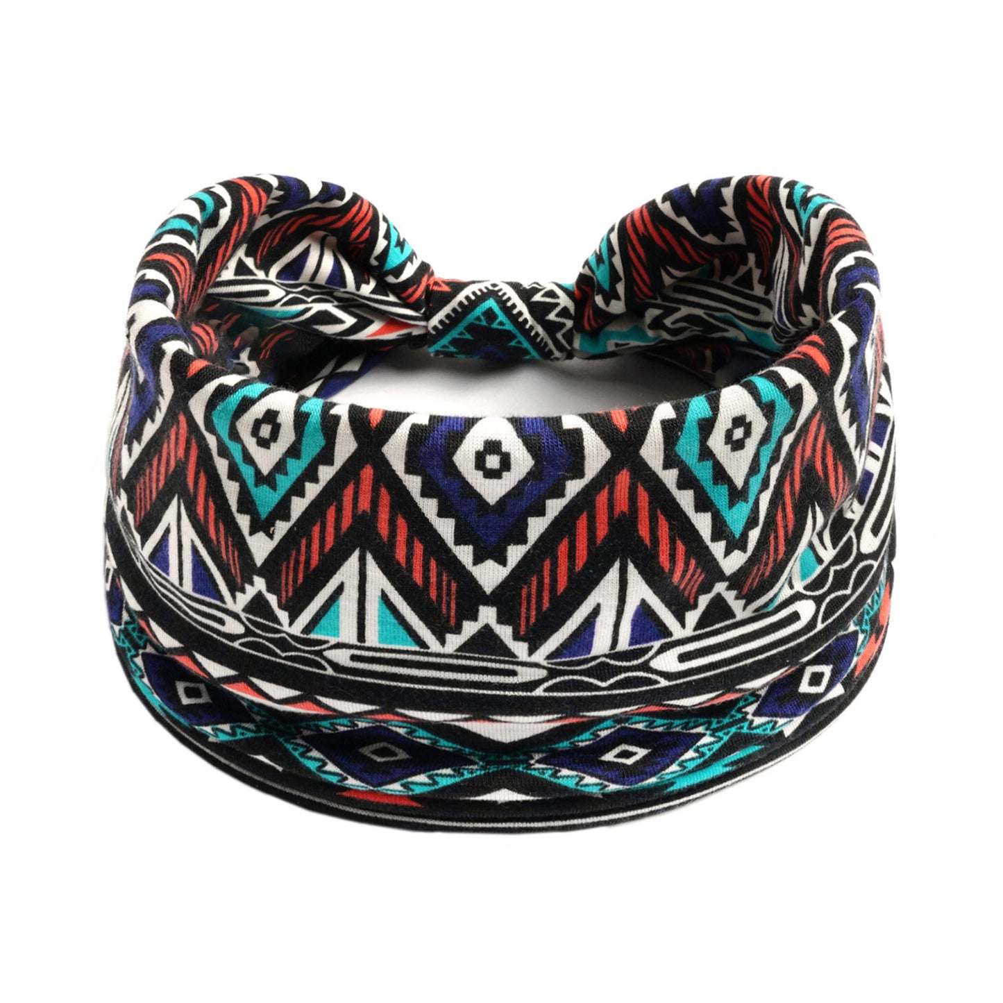 Multicolour diamonds printed 2-way bandanna hair band