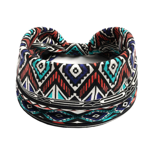 Multicolour diamonds printed 2-way bandanna hair band