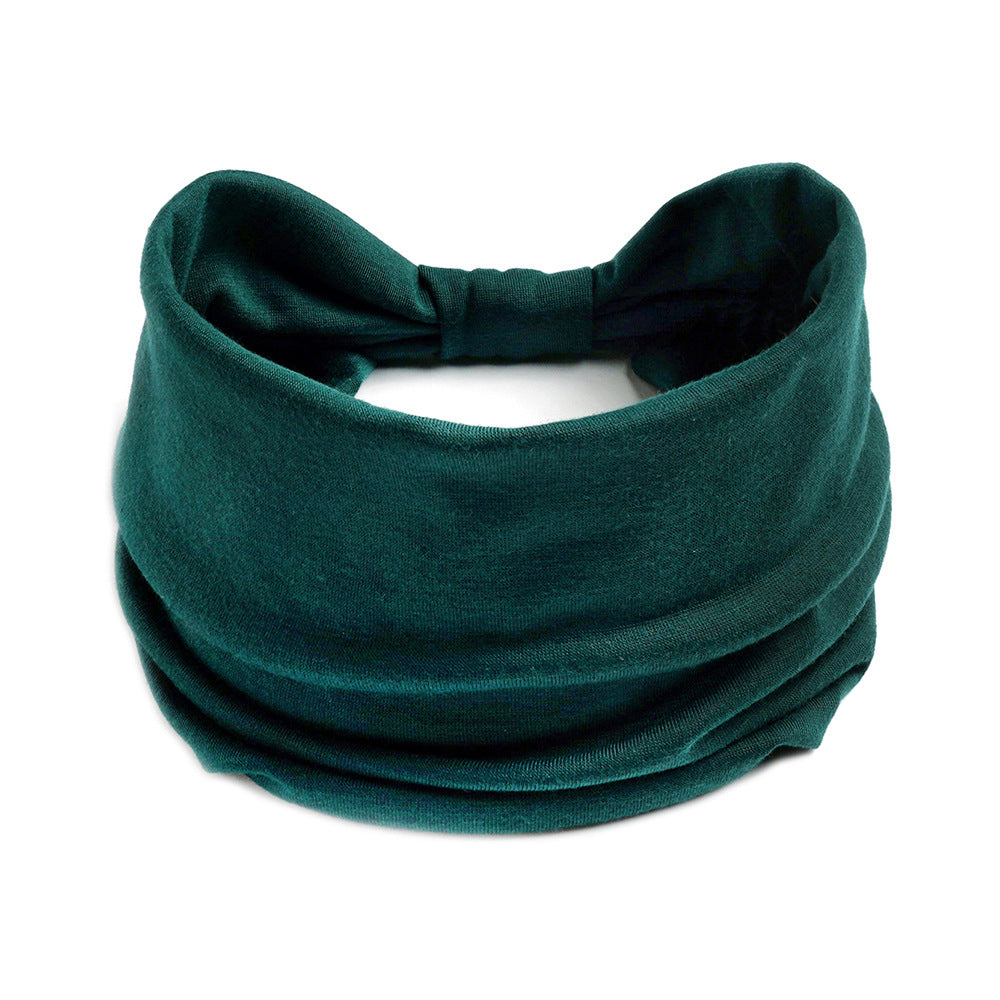 Plain colour 2-way bandanna hair band