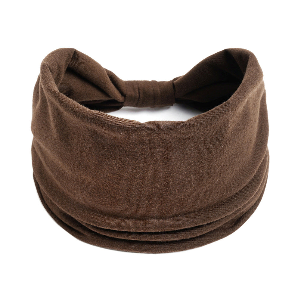 Plain colour 2-way bandanna hair band