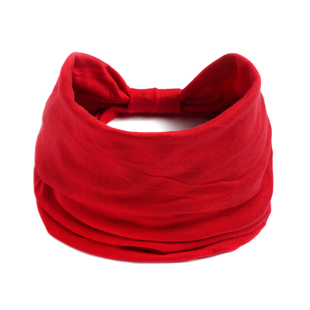 Plain colour 2-way bandanna hair band