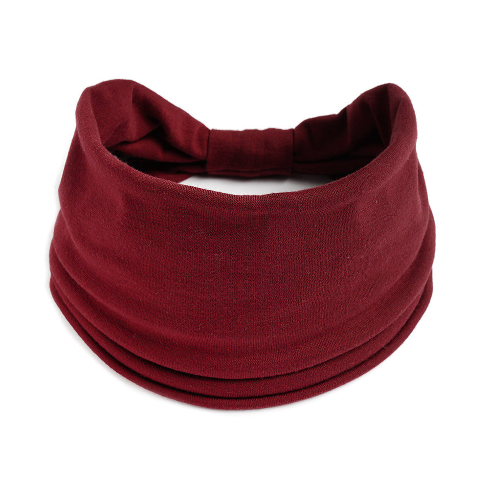 Plain colour 2-way bandanna hair band