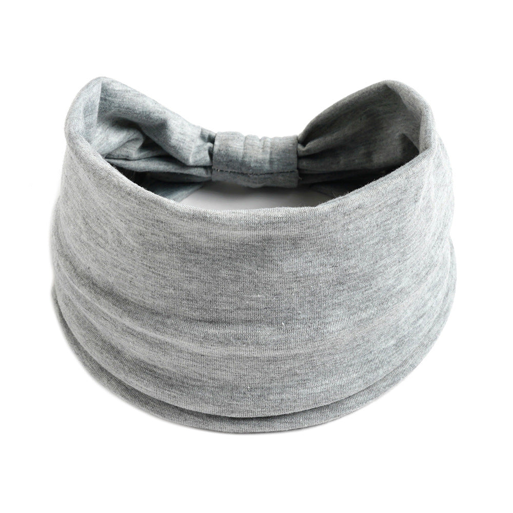Plain colour 2-way bandanna hair band