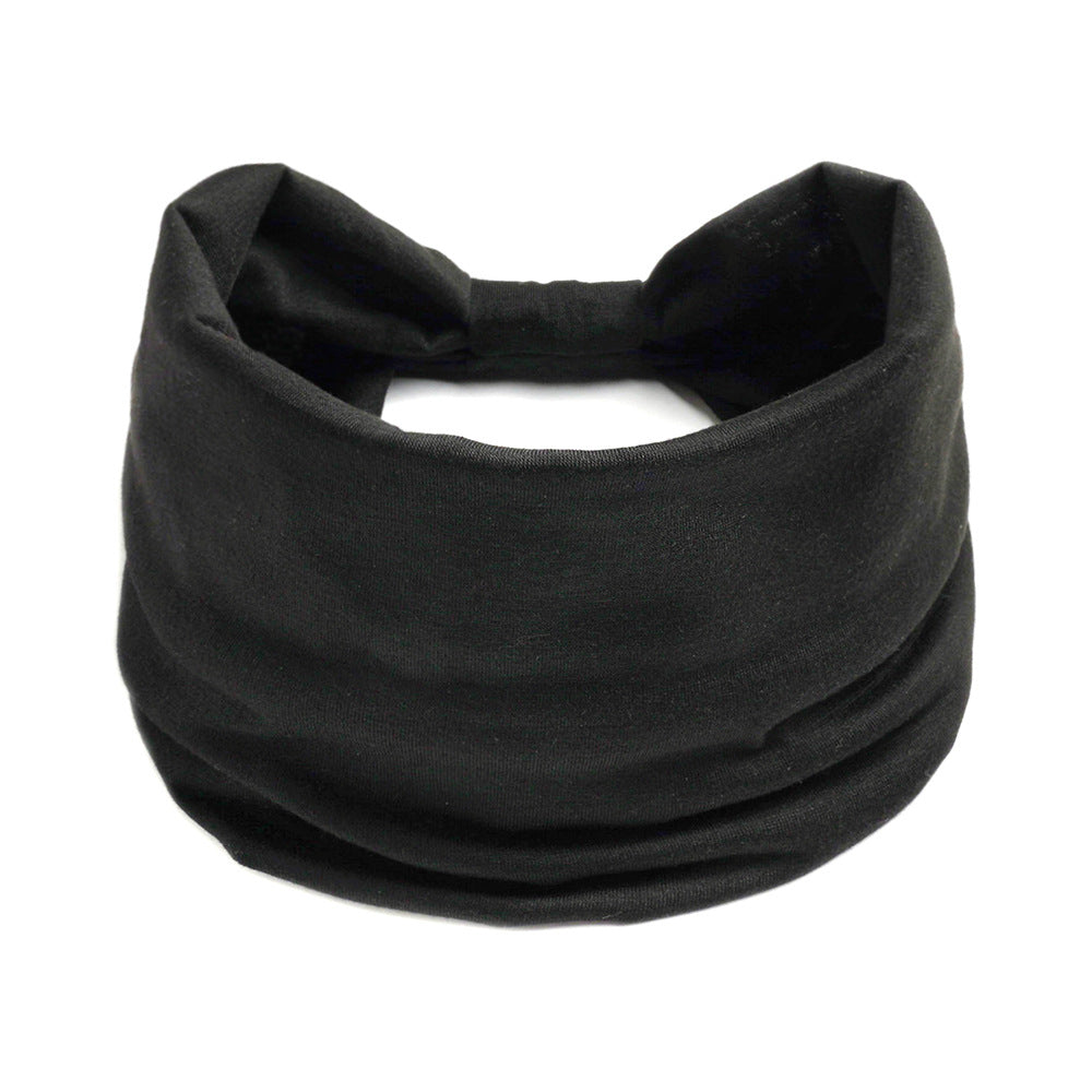 Plain colour 2-way bandanna hair band