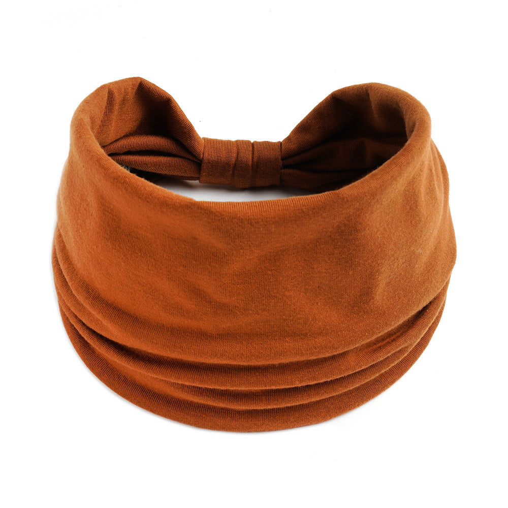Plain colour 2-way bandanna hair band