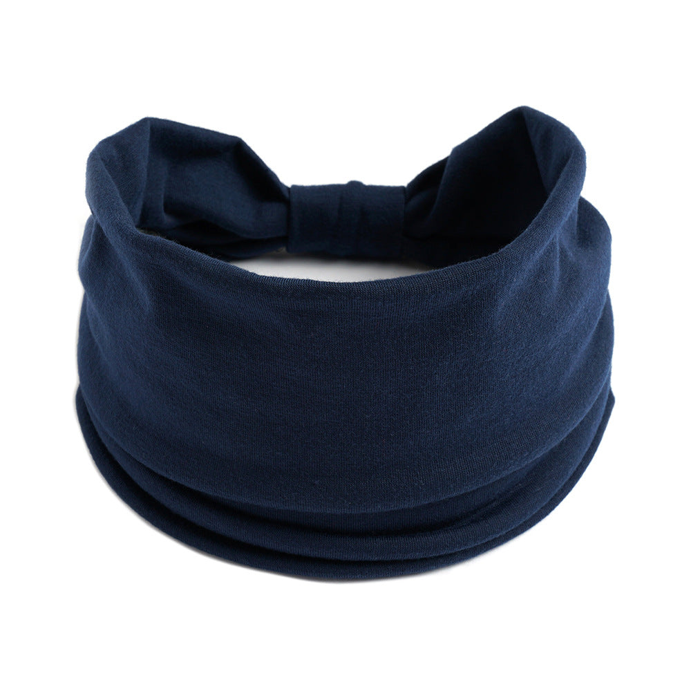 Plain colour 2-way bandanna hair band