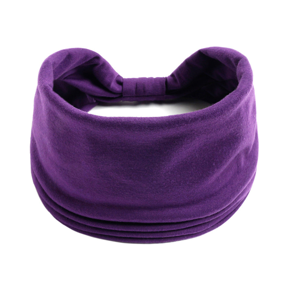 Plain colour 2-way bandanna hair band