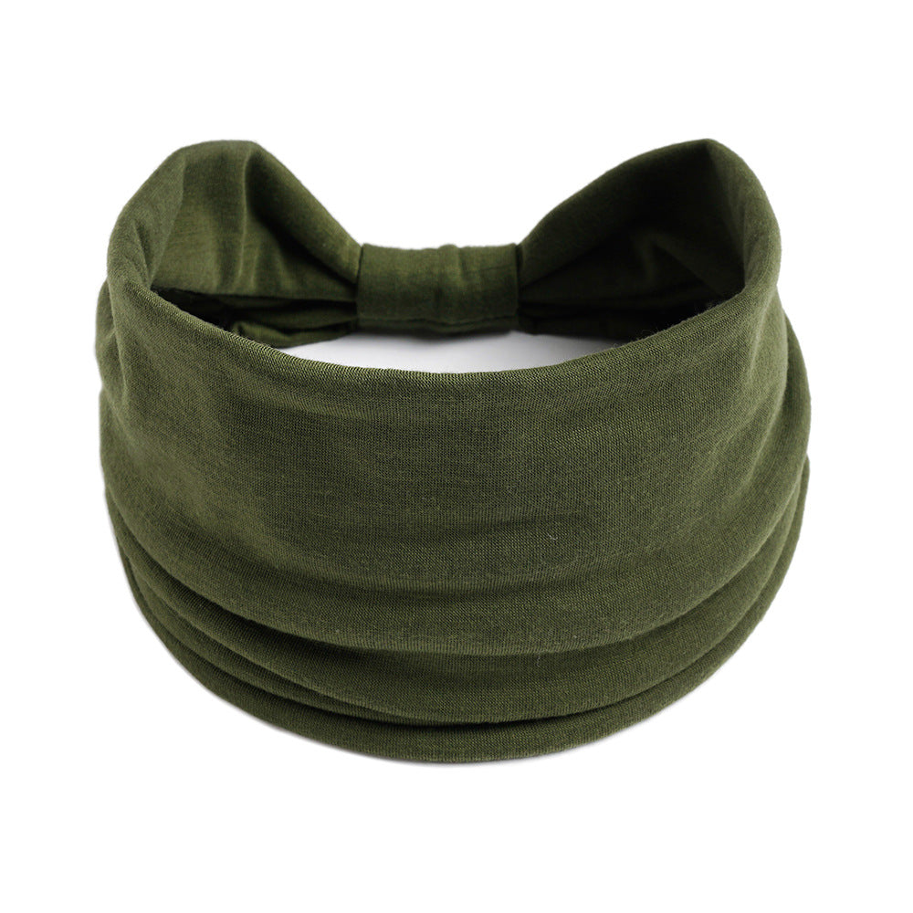 Plain colour 2-way bandanna hair band