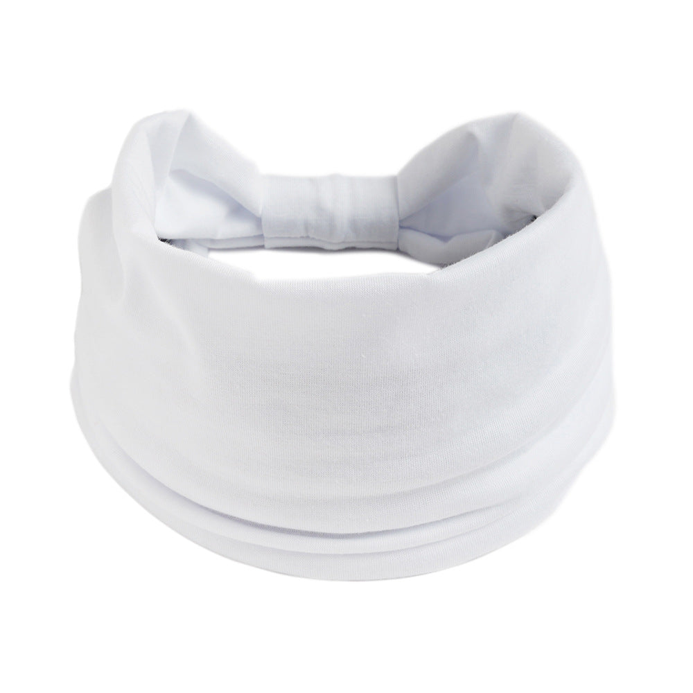 Plain colour 2-way bandanna hair band