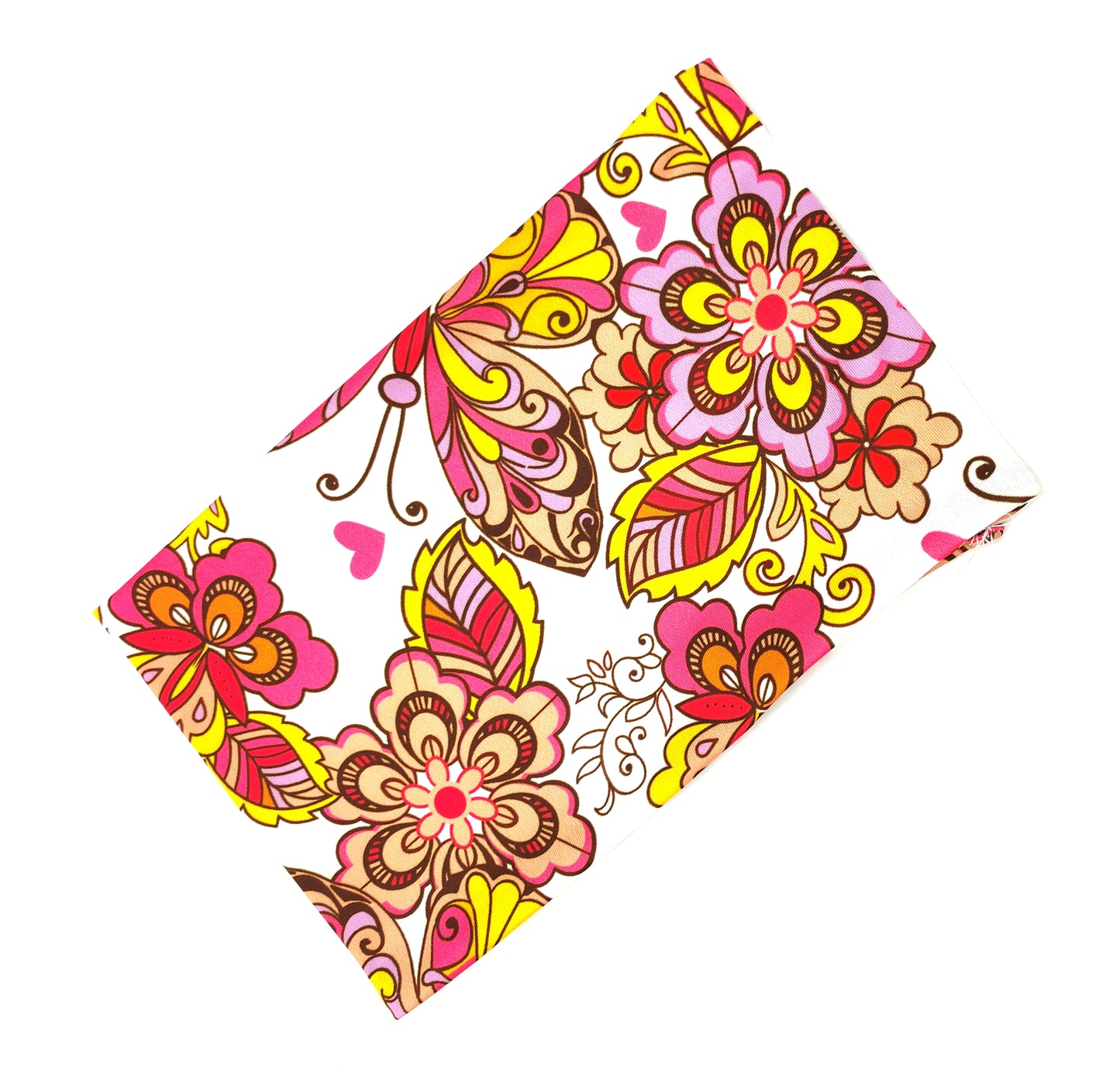 Multicoloured butterfly floral wide loop headband