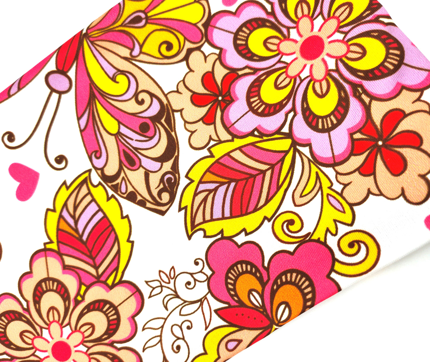 Multicoloured butterfly floral wide loop headband