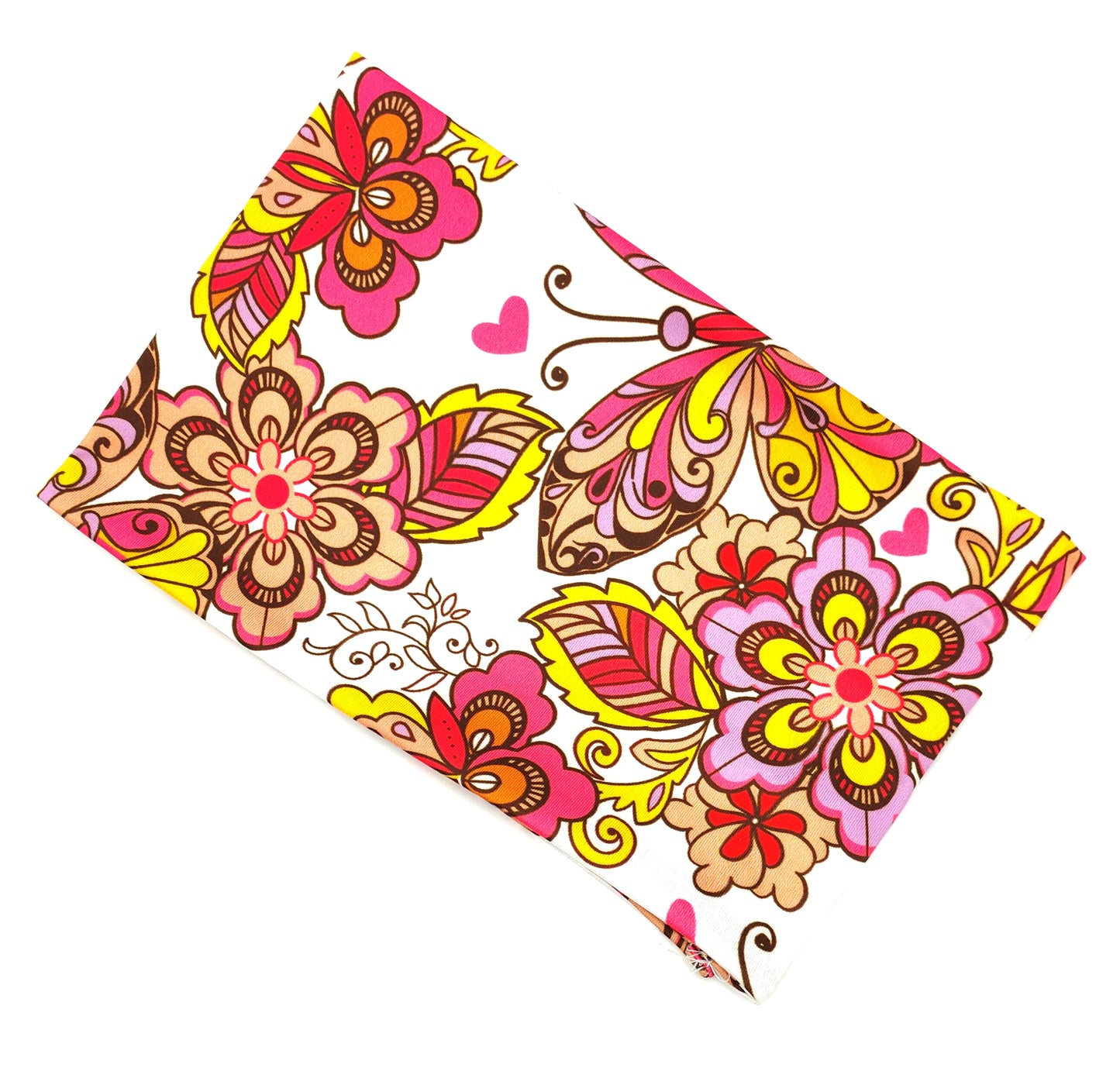 Multicoloured butterfly floral wide loop headband