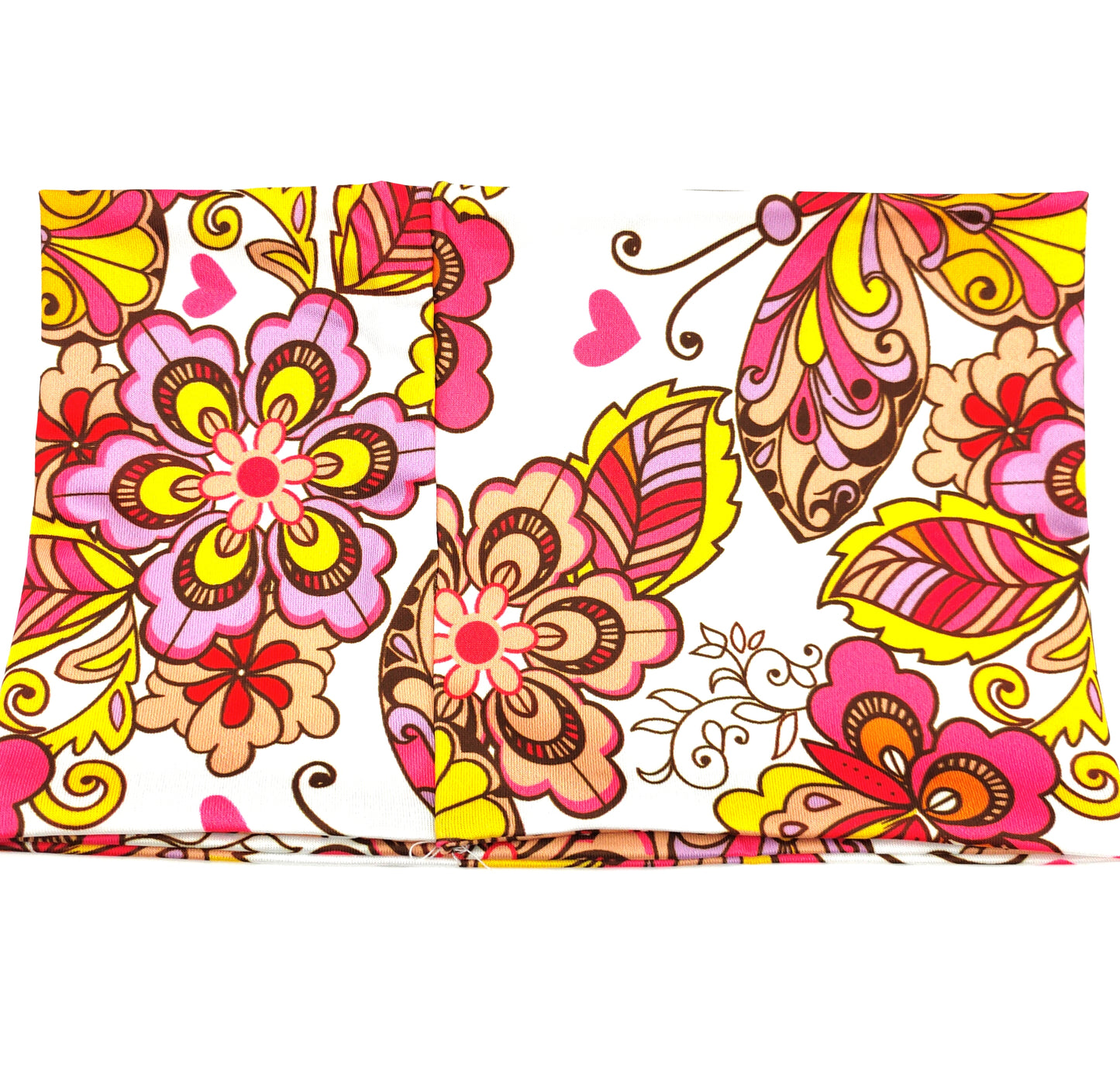 Multicoloured butterfly floral wide loop headband