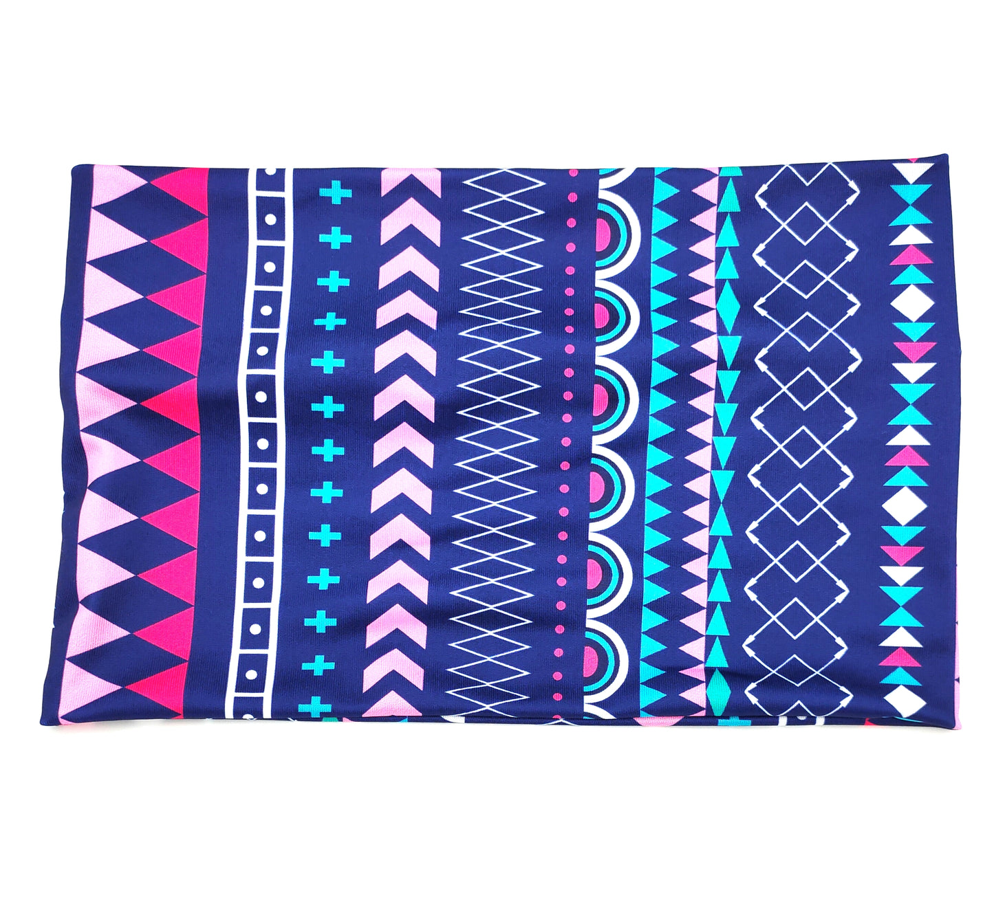 Multicoloured navy wide loop headband