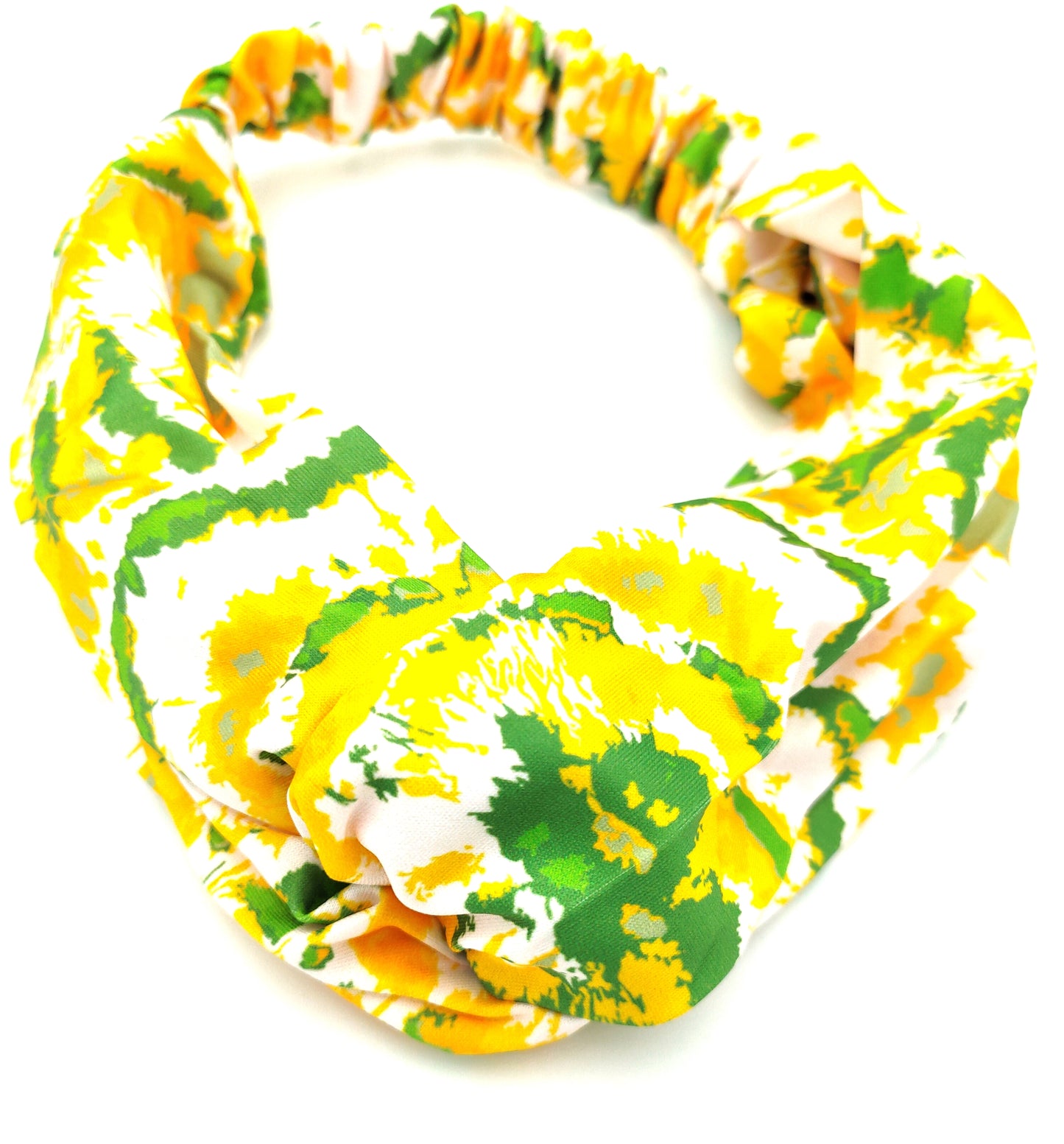 Smash paint print multicoloured thick elastic headband
