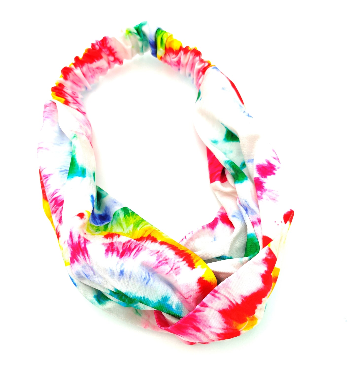 Smash paint print multicoloured thick elastic headband