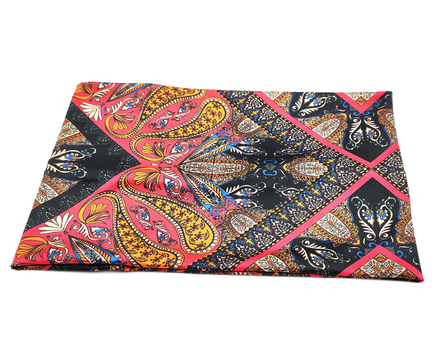 Ethnic style multicoloured print wide loop hair band