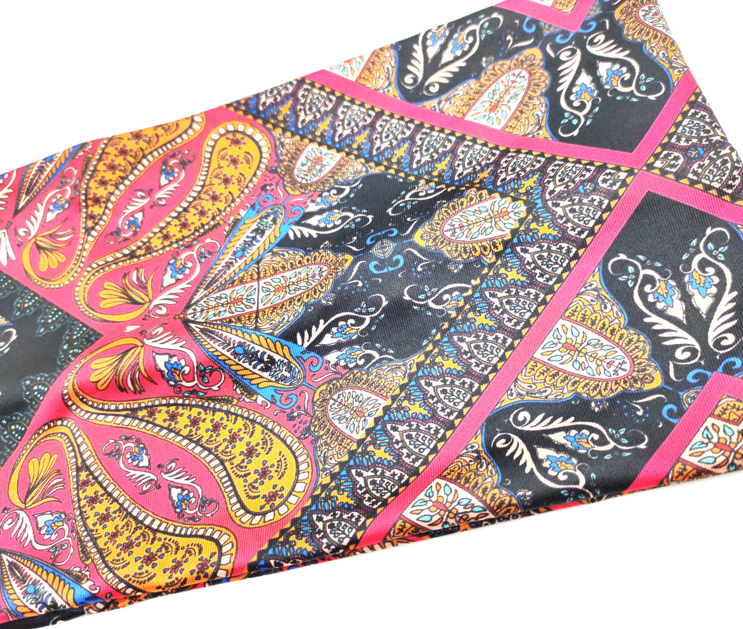Ethnic style multicoloured print wide loop hair band