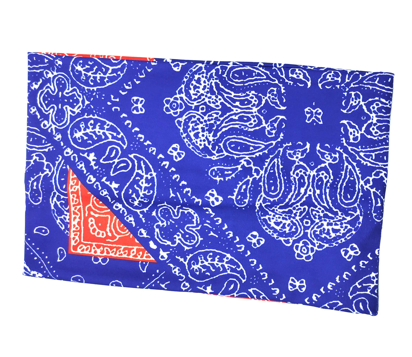 Paisley print red purple wide loop hair band