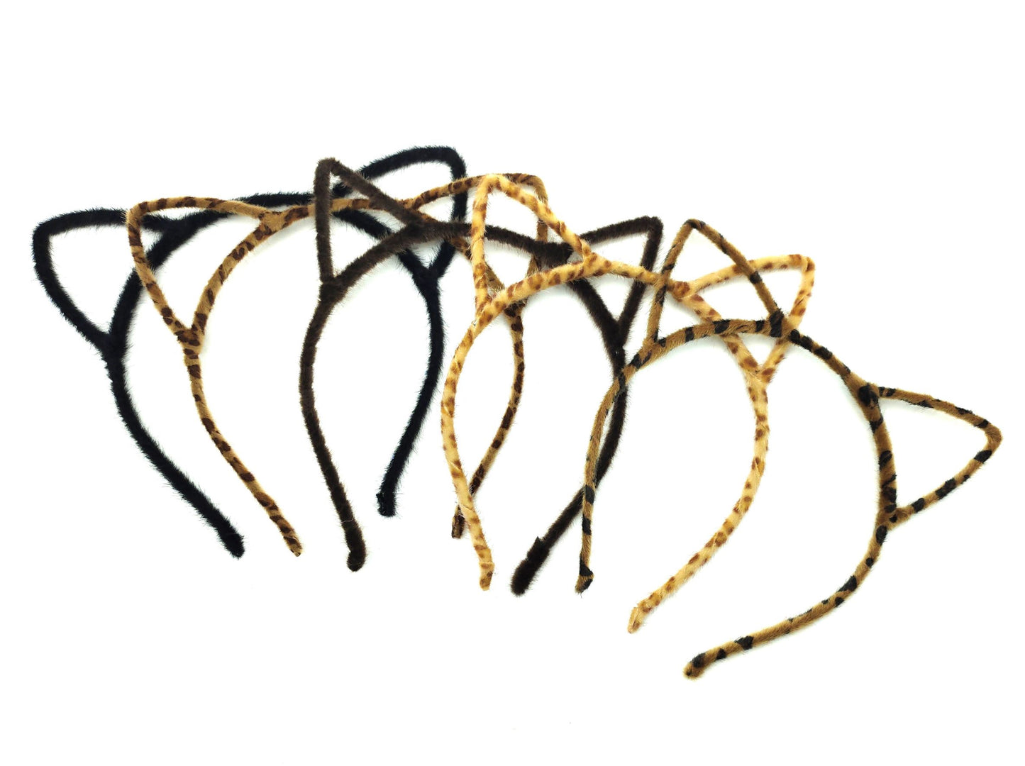 Thin fluffy cat ears headband