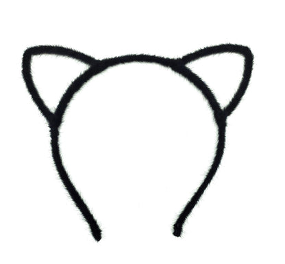 Thin fluffy cat ears headband