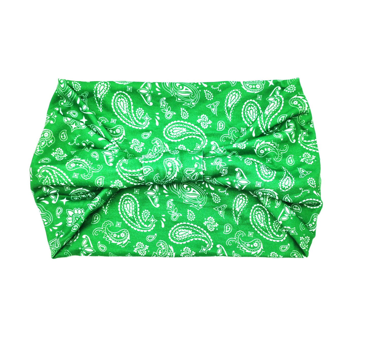 Paisley print knotted bandanna headband