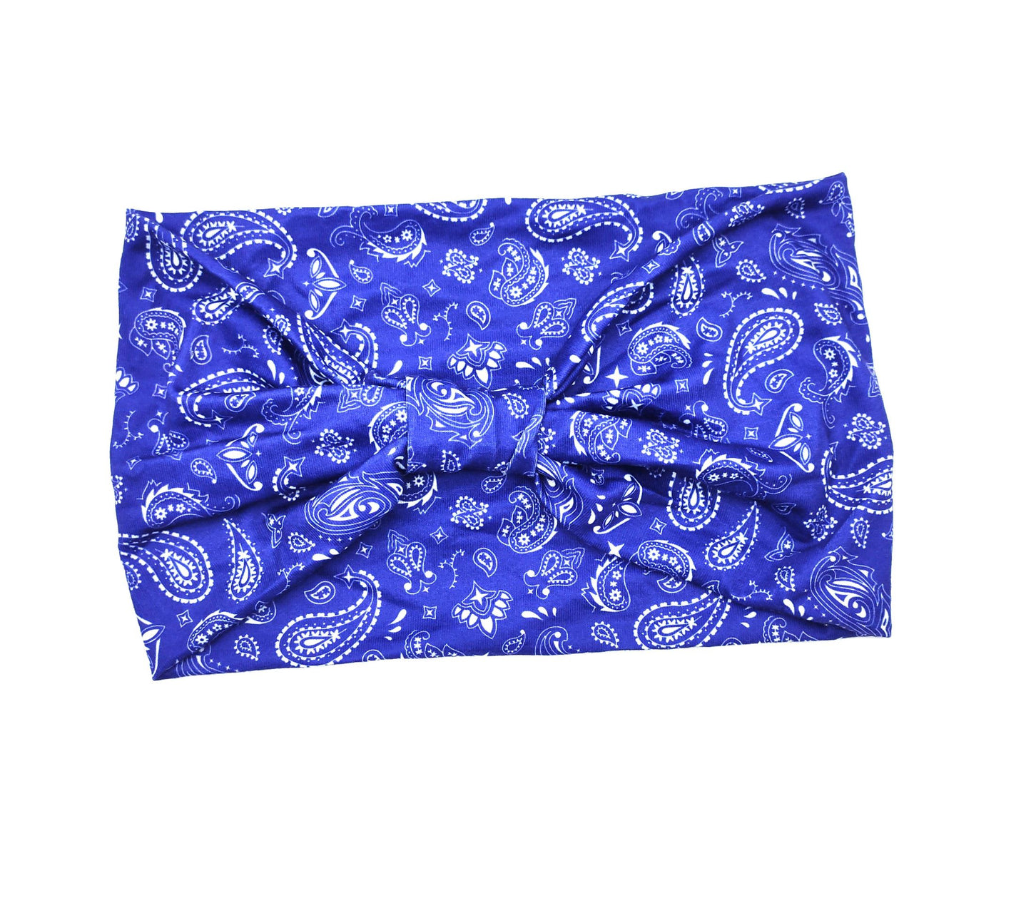 Paisley print knotted bandanna headband