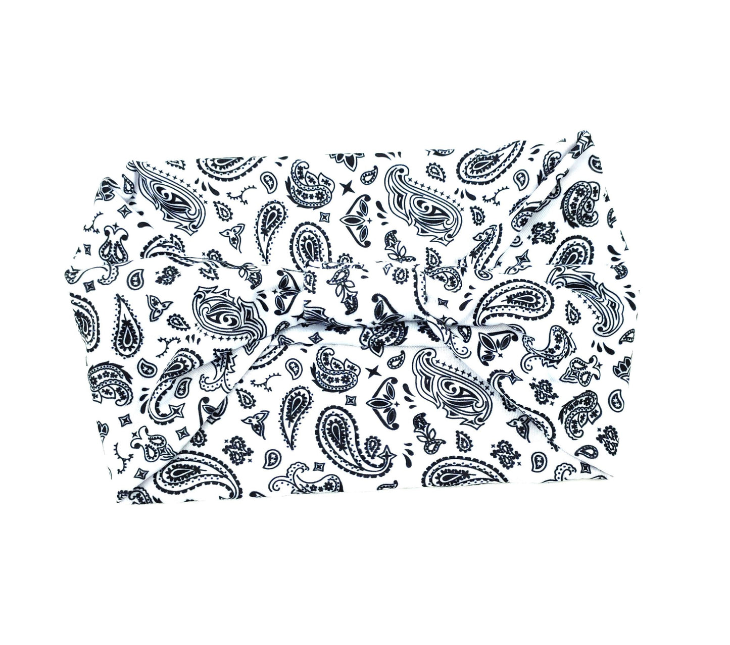 Paisley print knotted bandanna headband