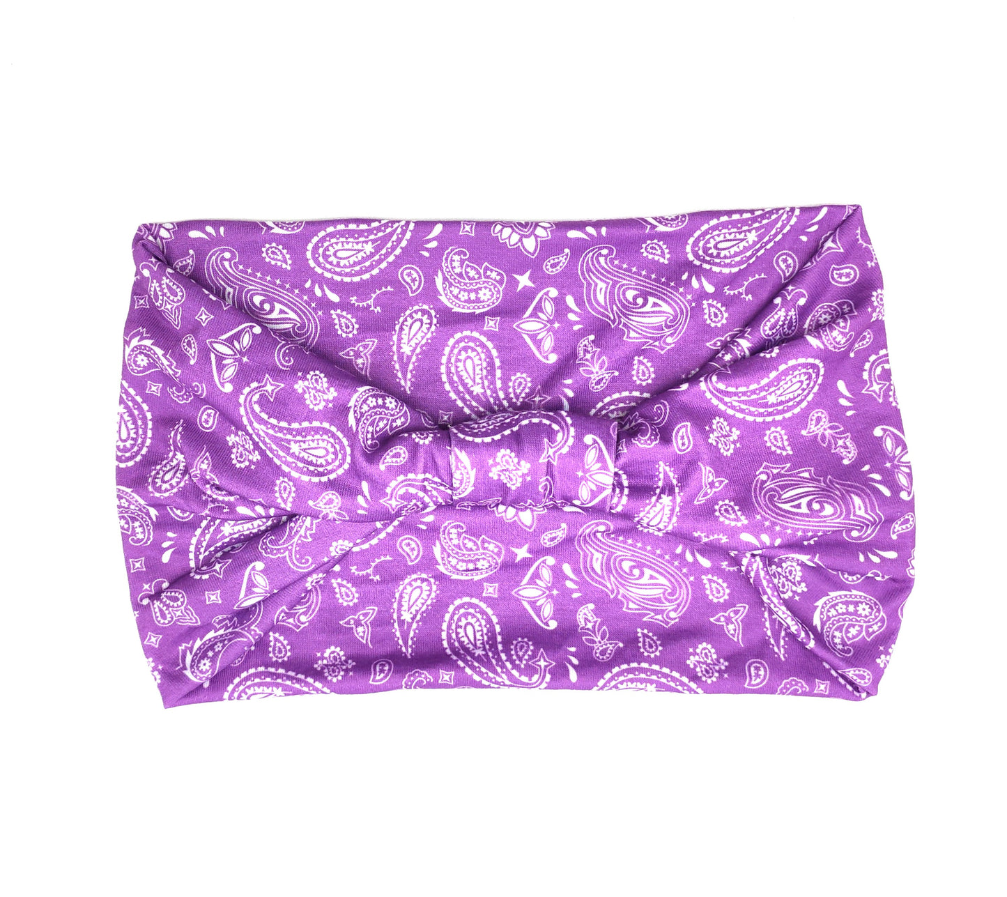 Paisley print knotted bandanna headband