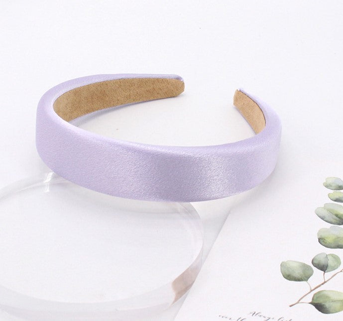 Thinly padded satin headband
