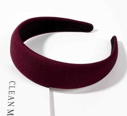 4cm-wide thinly padded plain colours headband