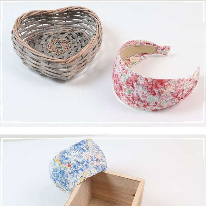 Floral prints flat wide headband