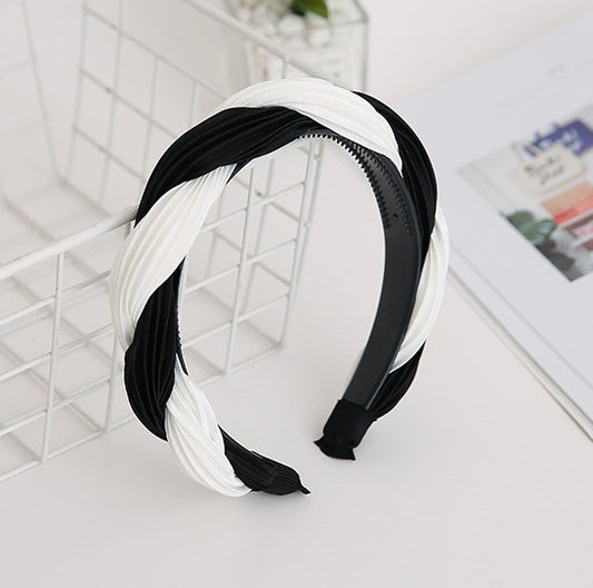 Mixed-colour twist braided headband
