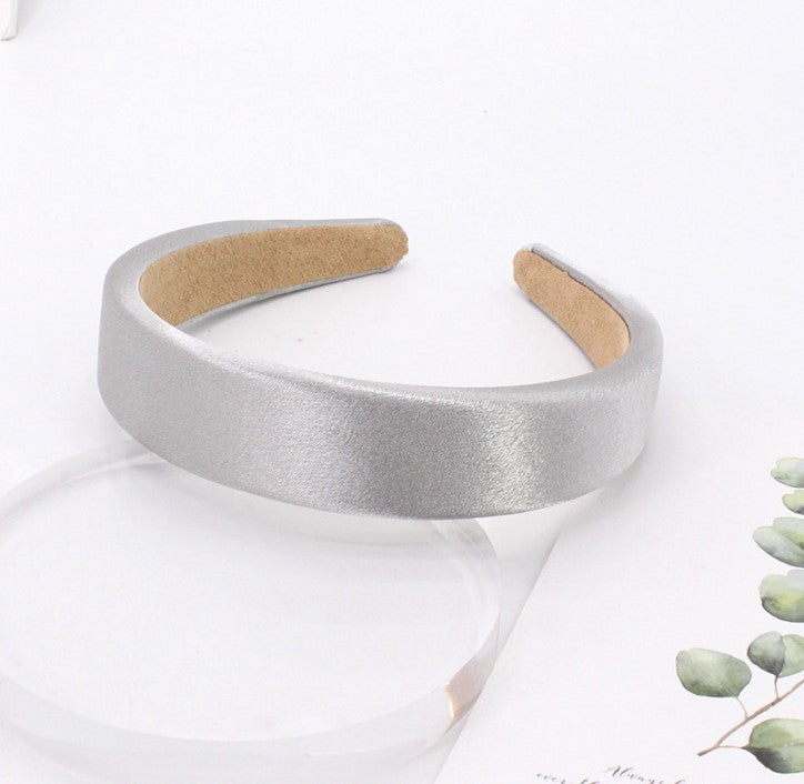 Thinly padded satin headband