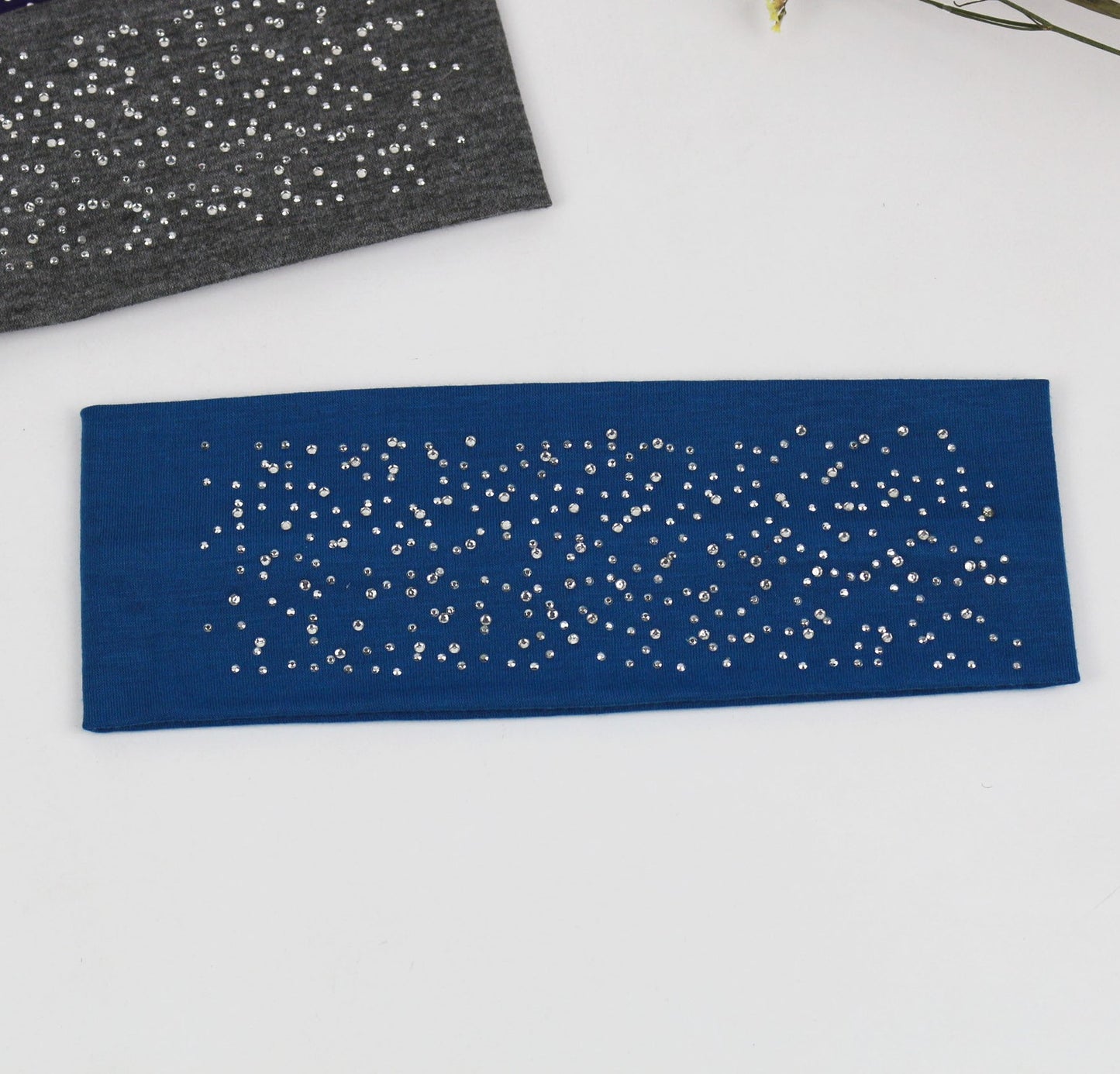 Cotton loop hair band with glitters