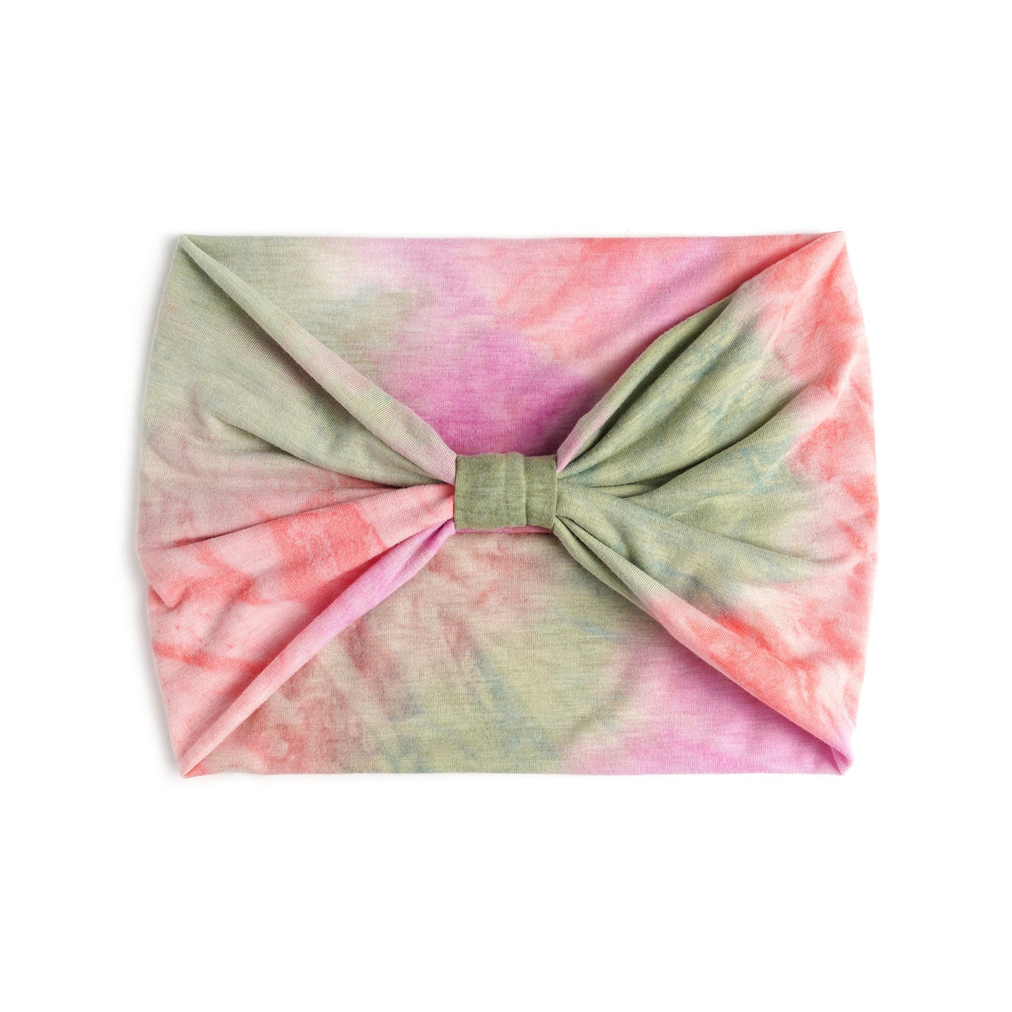 Extra-wide 2-way tie dye print bandanna hair band