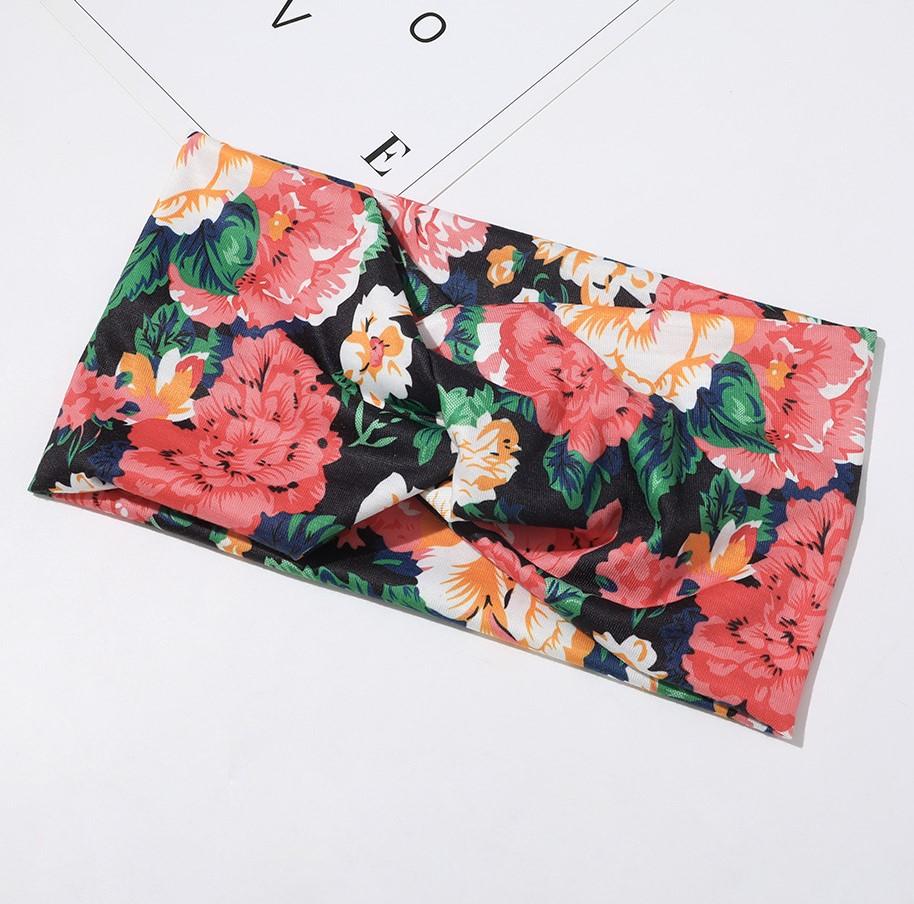 2-way stretch headband in multi-coloured printings