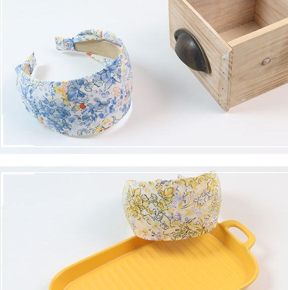 Floral prints flat wide headband