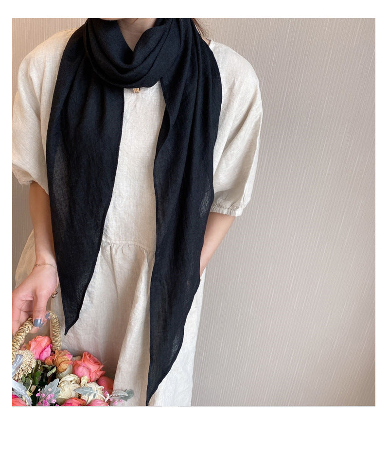 Plain square scarf