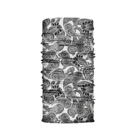 Multi-purpose seamless head wrap in paisley print
