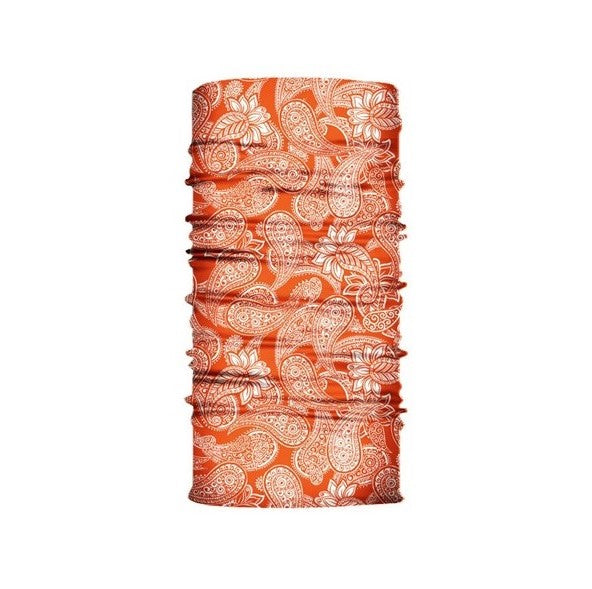 Multi-purpose seamless head wrap in paisley print