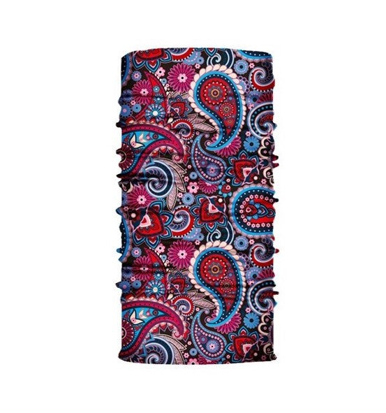 Multi-purpose seamless head wrap in paisley print