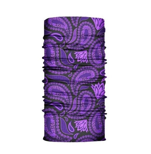 Multi-purpose seamless head wrap in paisley print