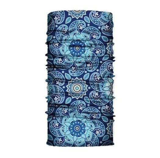 Multi-purpose seamless head wrap in paisley print