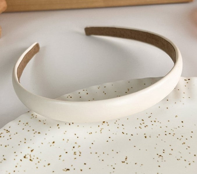 Plain colours slim leather headband