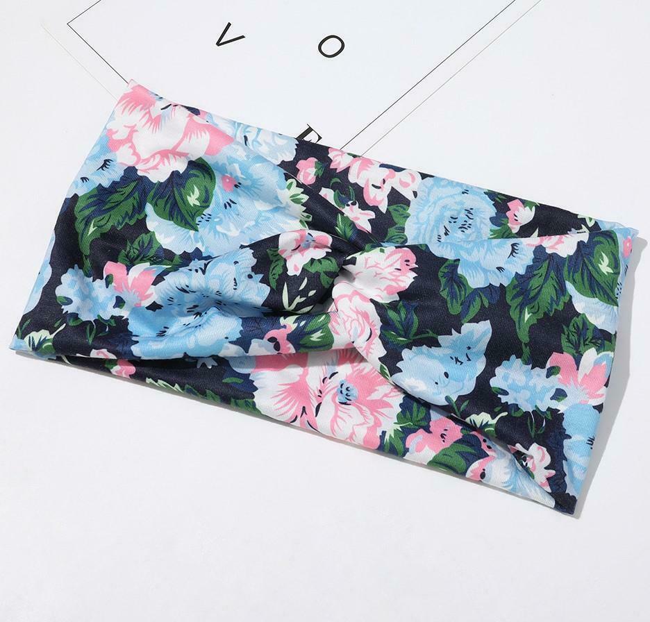 2-way stretch headband in multi-coloured printings
